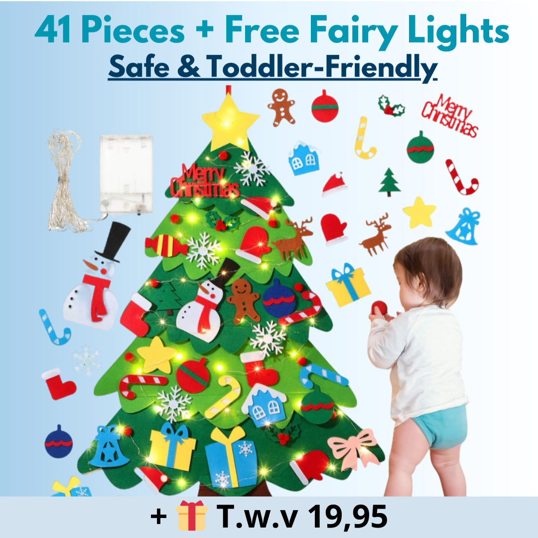 KiddoTree - Vilten kerstboom voor kinderen | + 🎁 T.w.v 19,95