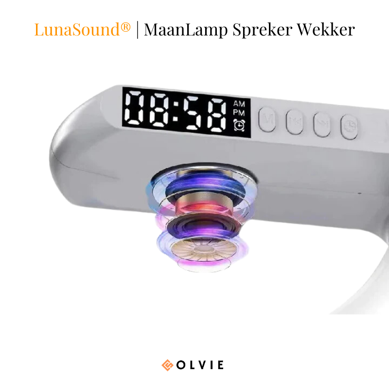 LunaSound® | MaanLamp Spreker Wekker | 50% Korting