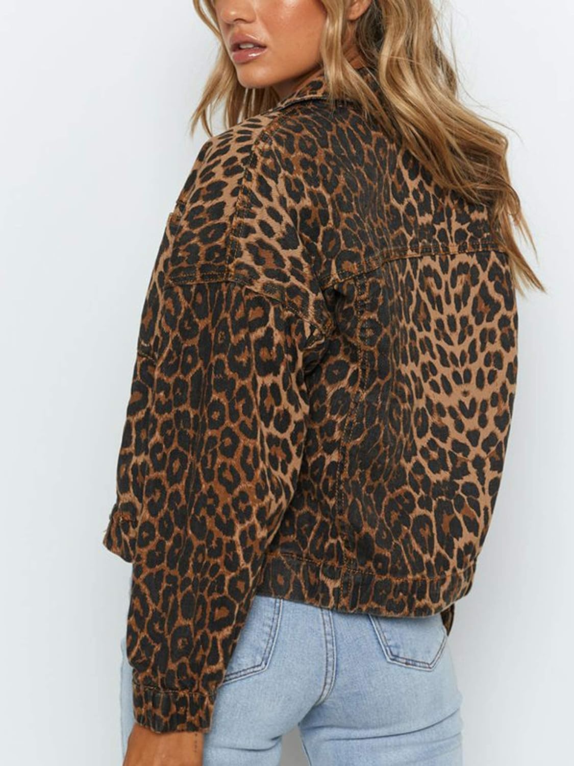 Lana® | Trendy luipaardprint spijkerjas | 50% Korting